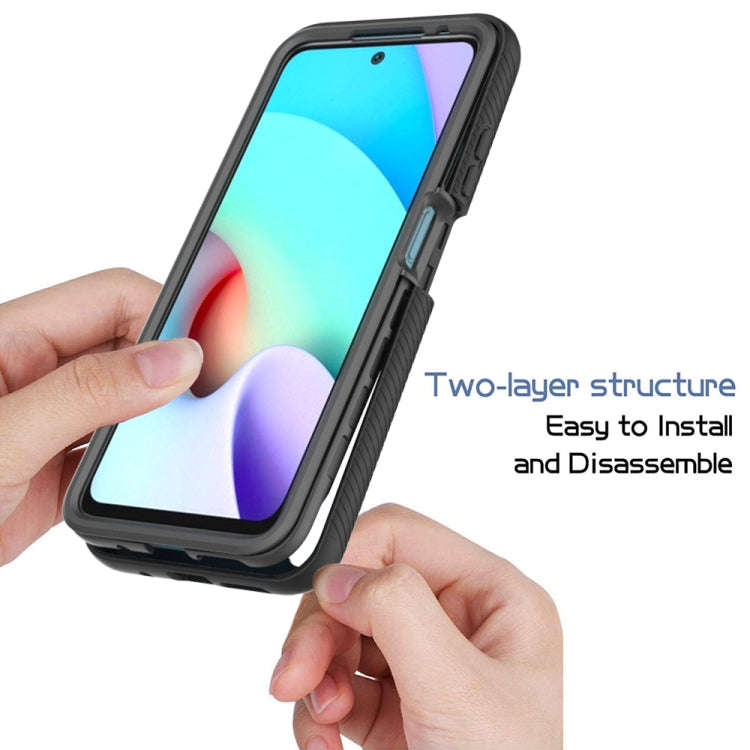 For Xiaomi Redmi 10 Starry Sky Solid Color Series Shockproof PC + TPU Phone Case(Black)
