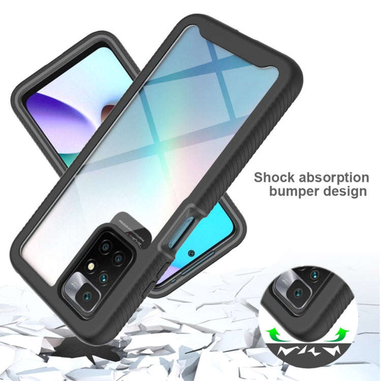 For Xiaomi Redmi 10 Starry Sky Solid Color Series Shockproof PC + TPU Phone Case(Black)