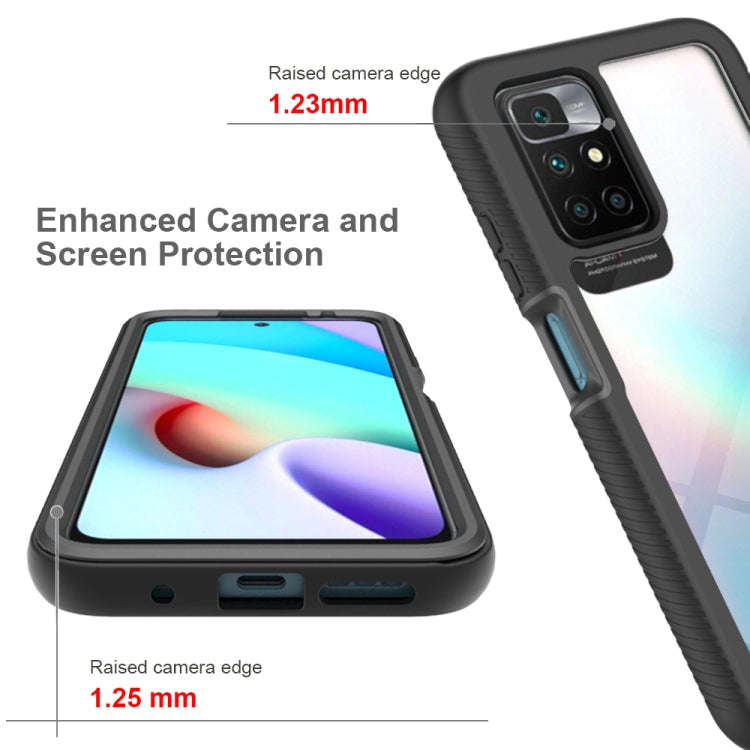 For Xiaomi Redmi 10 Starry Sky Solid Color Series Shockproof PC + TPU Phone Case(Black)