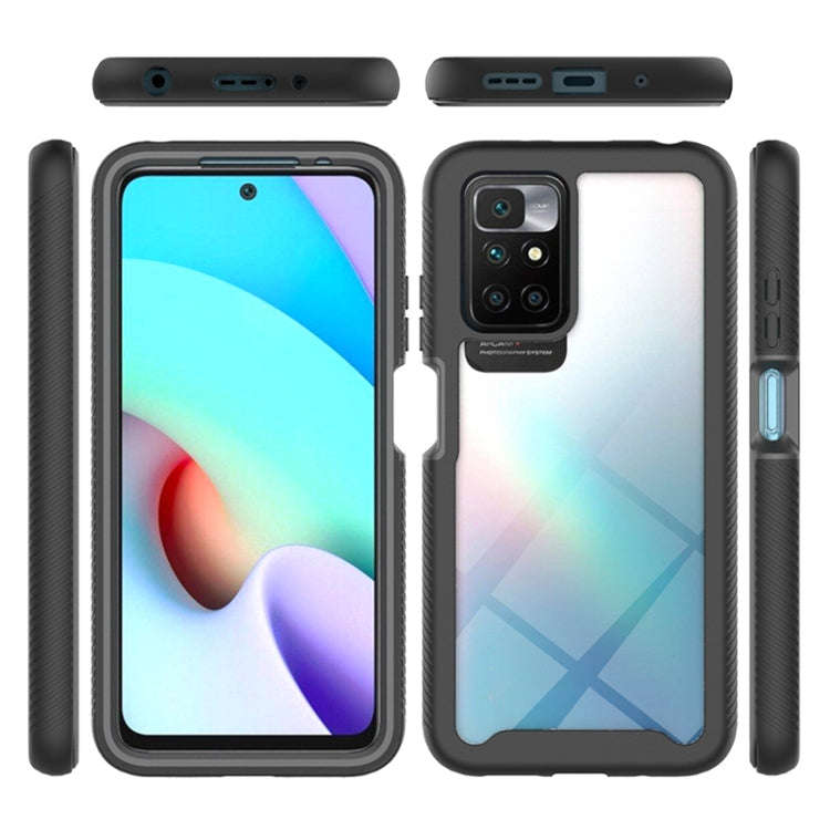 For Xiaomi Redmi 10 Starry Sky Solid Color Series Shockproof PC + TPU Phone Case(Black)