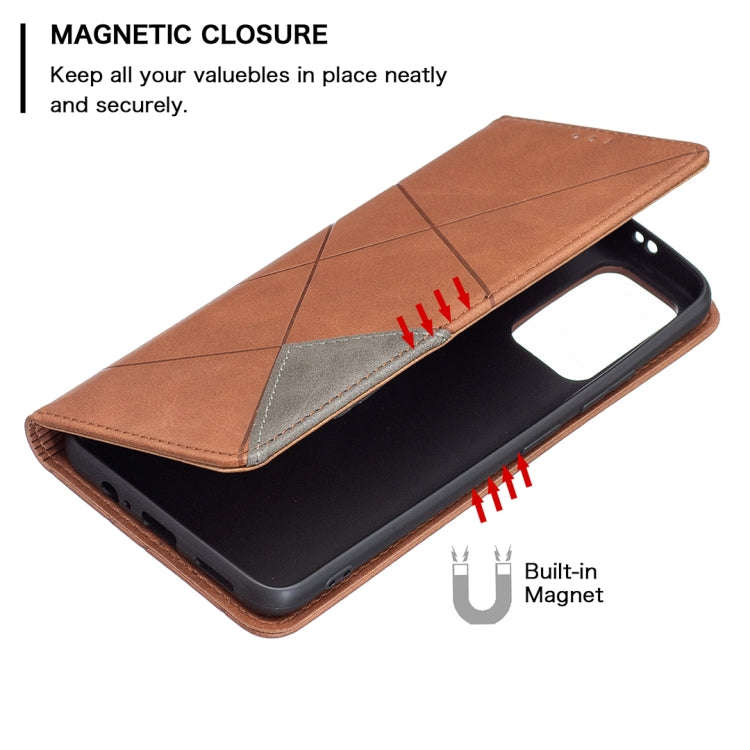 For Xiaomi Redmi Note 11 5G Prismatic Invisible Magnetic Leather Phone Case(Brown)