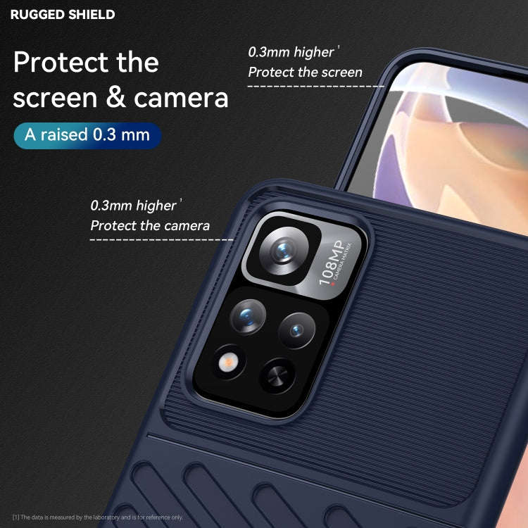 For Xiaomi Redmi Poco M4 Pro 5G Thunderbolt Shockproof TPU Soft Phone Case(Blue)