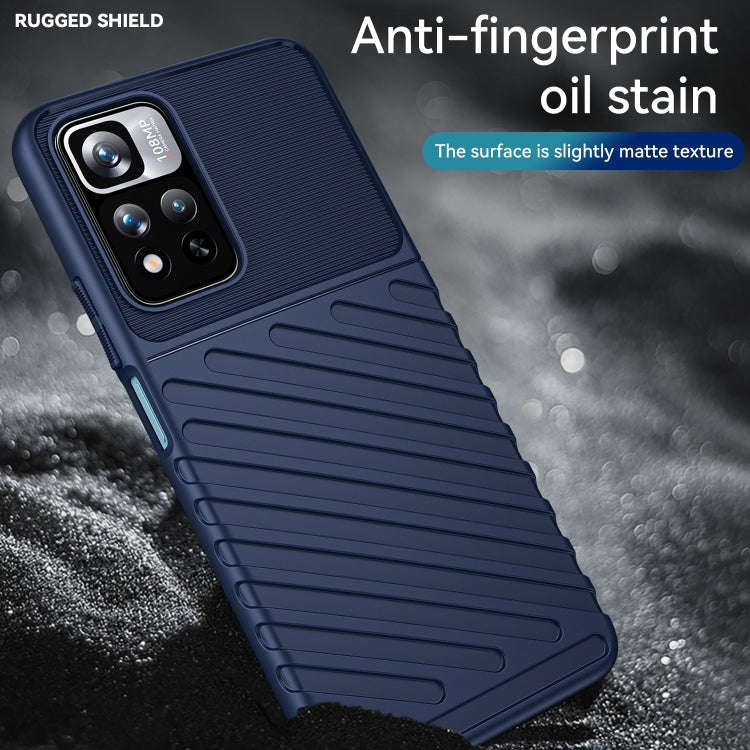 For Xiaomi Redmi Poco M4 Pro 5G Thunderbolt Shockproof TPU Soft Phone Case(Blue)