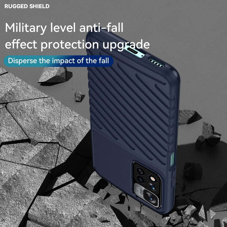 For Xiaomi Redmi Poco M4 Pro 5G Thunderbolt Shockproof TPU Soft Phone Case(Blue)