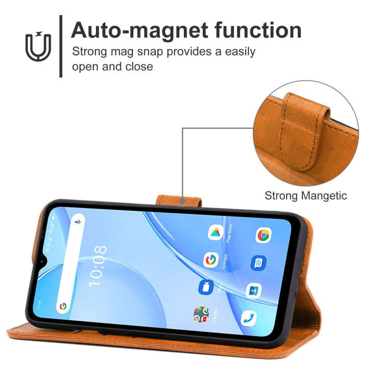 Leather Phone Case For UMIDIGI Power 5S(Brown)