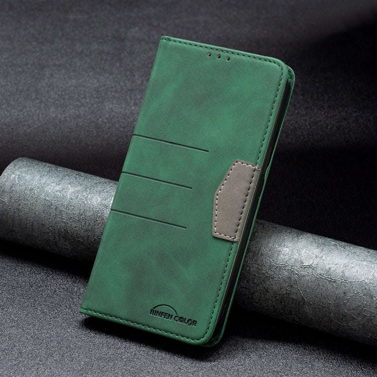 For Xiaomi Redmi 9C Magnetic Splicing Leather Phone Case(Green)