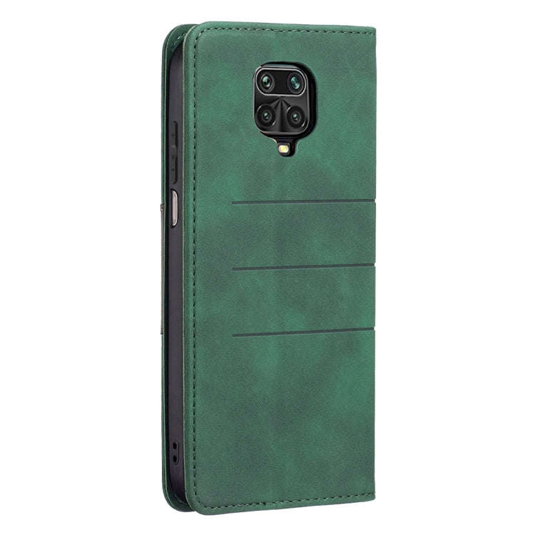 For Xiaomi Redmi Note 9 Pro / 9 Pro Max / 9s Magnetic Splicing Leather Phone Case(Green)