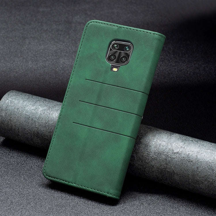 For Xiaomi Redmi Note 9 Pro / 9 Pro Max / 9s Magnetic Splicing Leather Phone Case(Green)
