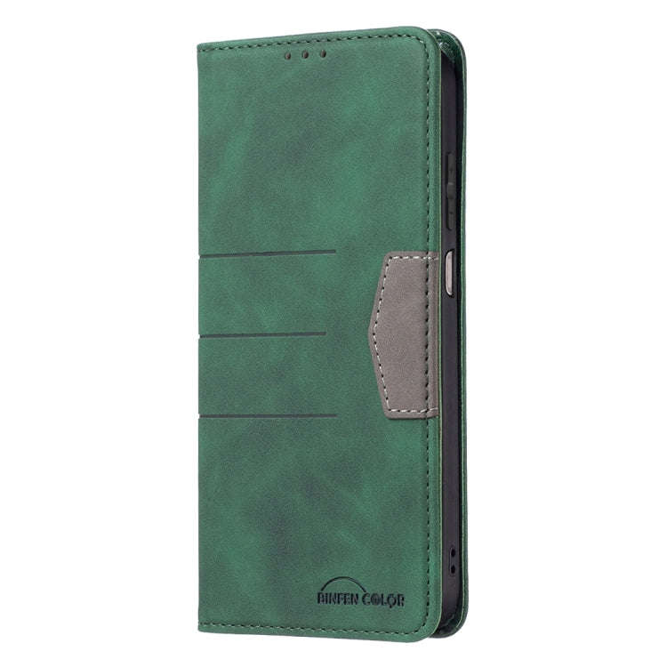 For Xiaomi Redmi Note 10 4G / 10S Magnetic Splicing Leather Phone Case(Green)