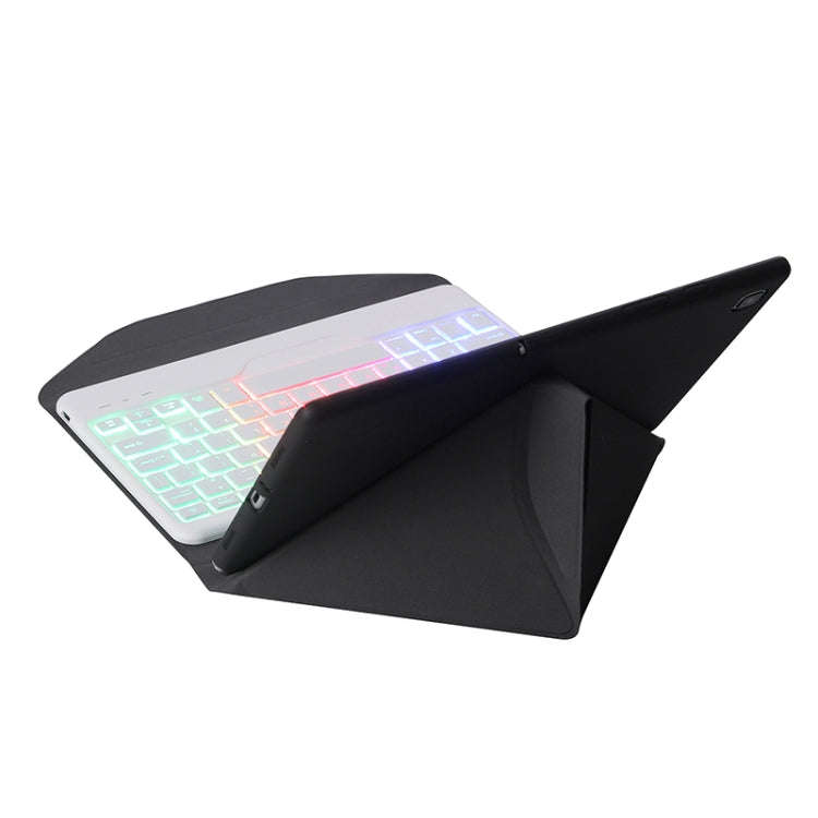 BA08S Backlight Diamond Texture Bluetooth Keyboard Leather Case with Triangle Back Support For Sa...