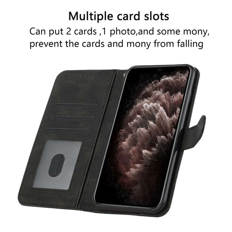 For Huawei P Smart Z Cubic Skin Feel Flip Leather Phone Case(Black)