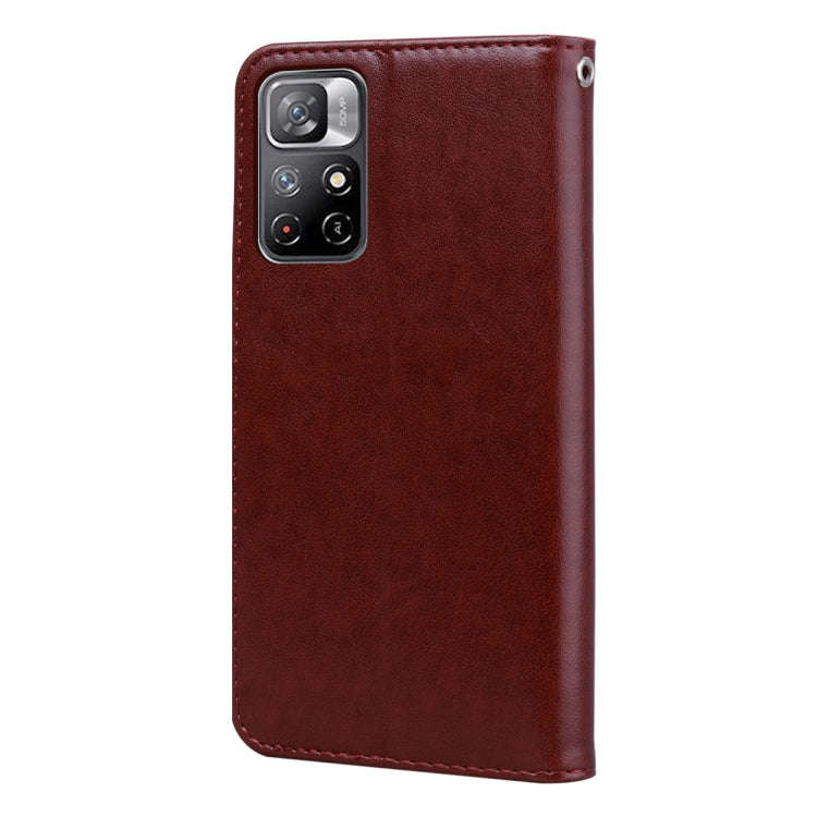 For Xiaomi Redmi Note 11 Pro+ 5G Rose Embossed Leather Phone Case(Brown)