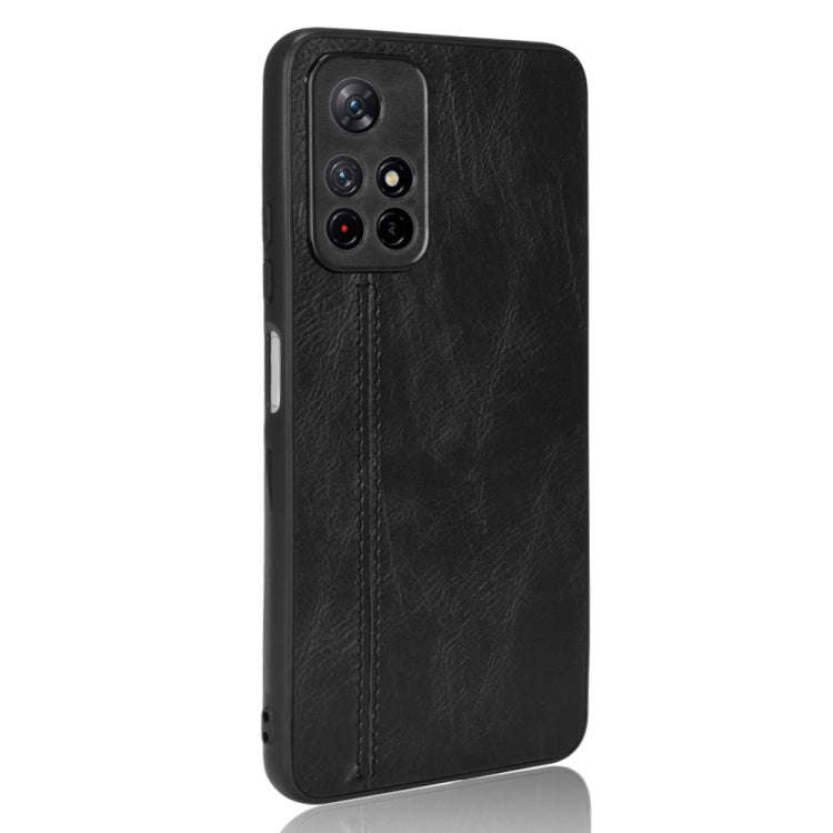 For Xiaomi Redmi Note 11 5G Sewing Cow Pattern Skin Phone Case(Black)