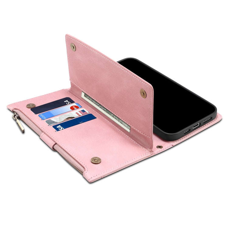 For Motorola Edge S30 Retro Frosted Leather Phone Case(Rose Gold)