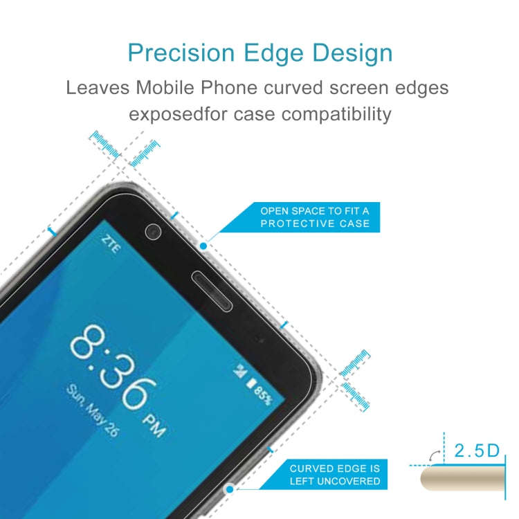 0.26mm 9H 2.5D Tempered Glass Film For ZTE Quest 5
