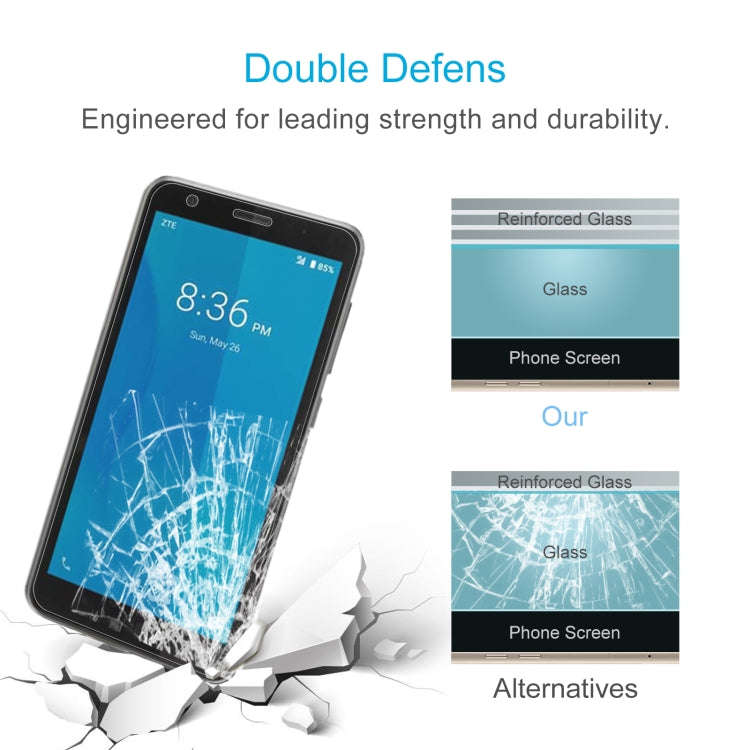 0.26mm 9H 2.5D Tempered Glass Film For ZTE Quest 5