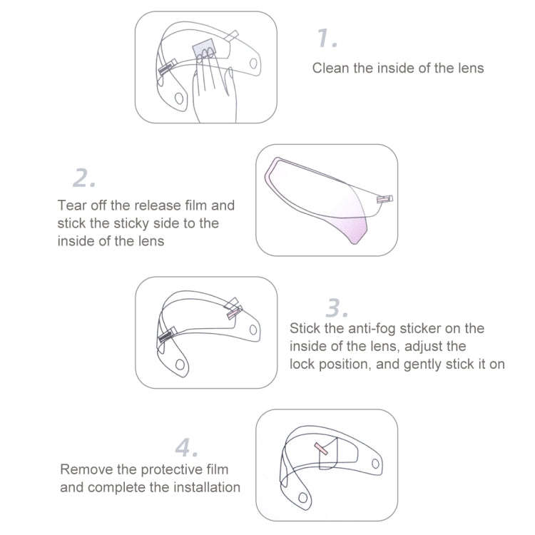 Visor Anti-fog PC Shield Helmet Lens Film(25.0 x 9.0cm)