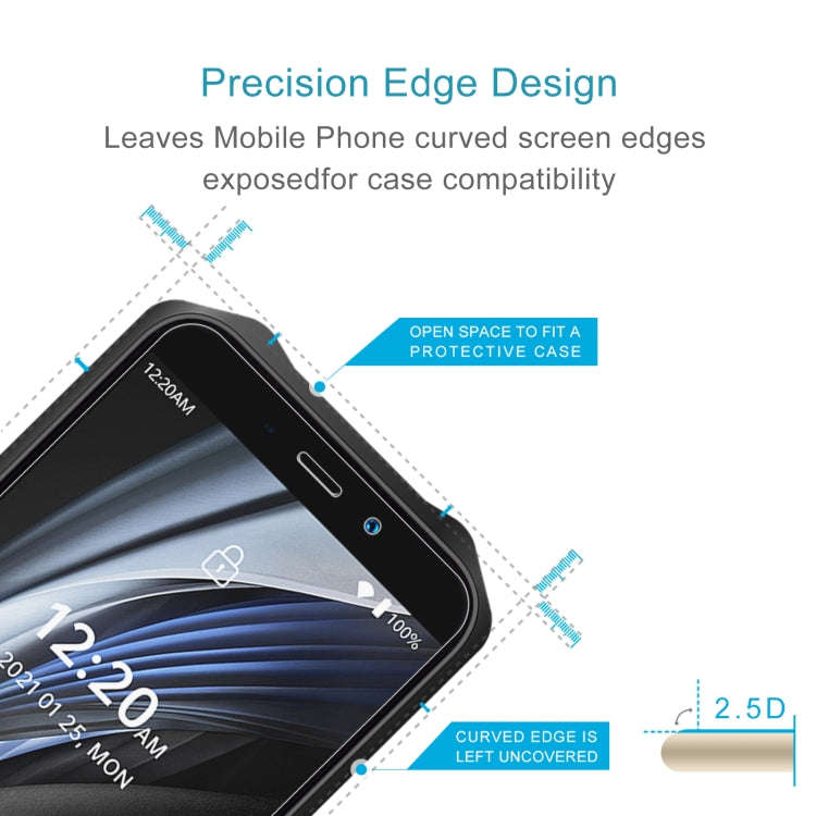 50 PCS 0.26mm 9H 2.5D Tempered Glass Film For Oukitel WP12 Pro