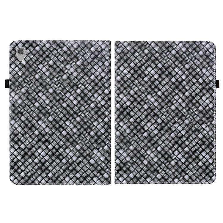For Lenovo Tab M8 HD TB-8505F 8.0 Color Weave Leather Tablet Case with Holder(Black)