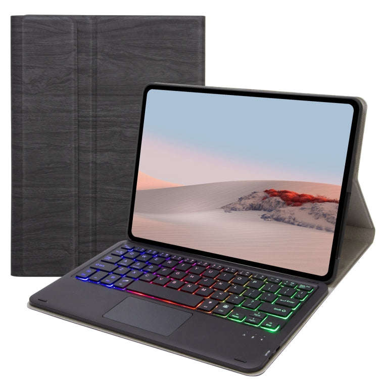 SFGO-AS Tree Texture Backlight Bluetooth Keyboard Leather Case with Touchpad For Microsoft Surfac...