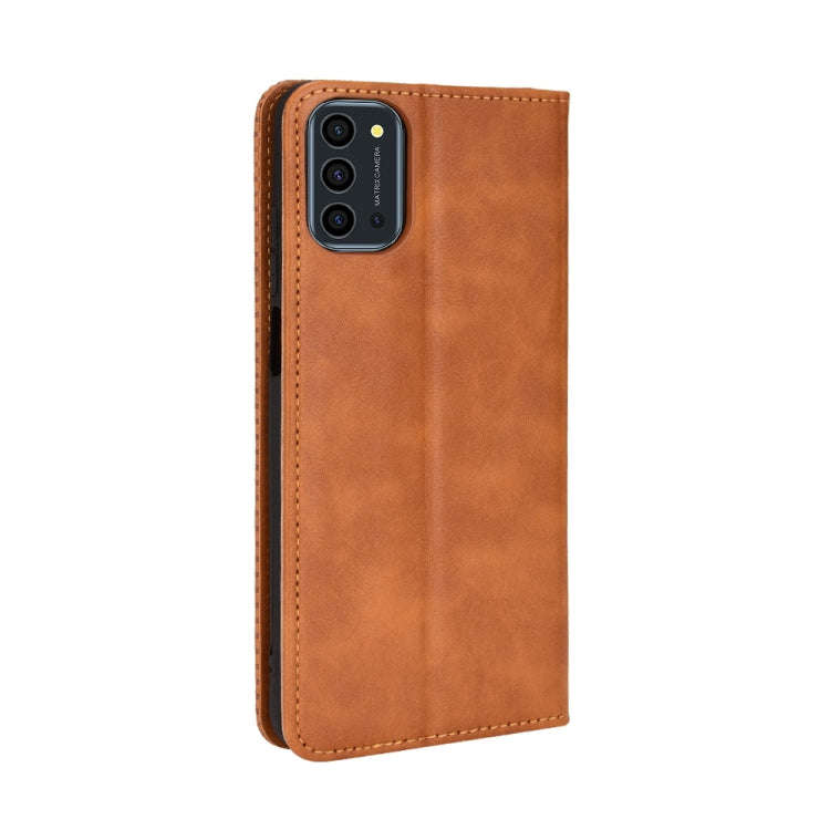 For Oukitel K9 Pro Magnetic Buckle Retro Texture Leather Phone Case(Brown)