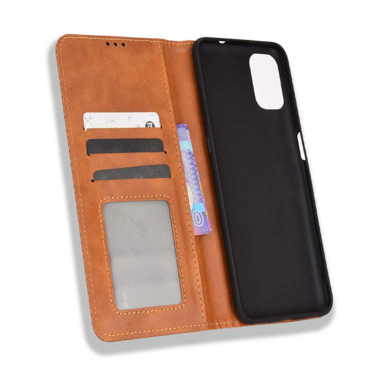 For Oukitel K9 Pro Magnetic Buckle Retro Texture Leather Phone Case(Brown)