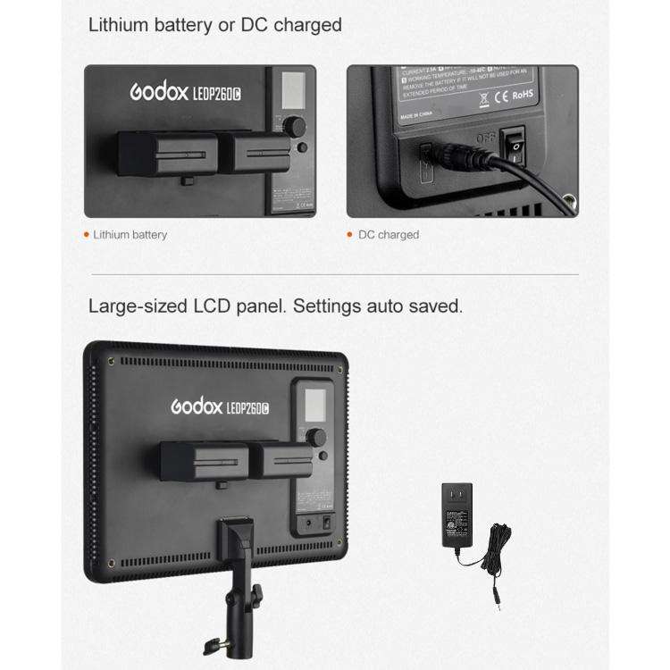 Godox LEDP260C LED Video Shoot Light, Standard Edition
