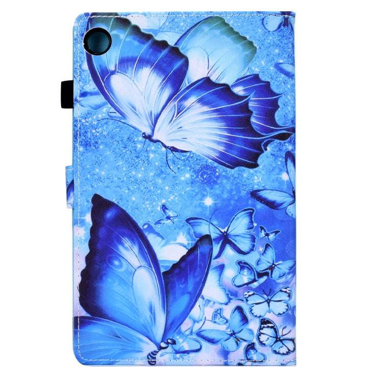 For Lenovo Tab M10 Plus Sewing Pen Slot Leather Tablet Case(Butterflies)