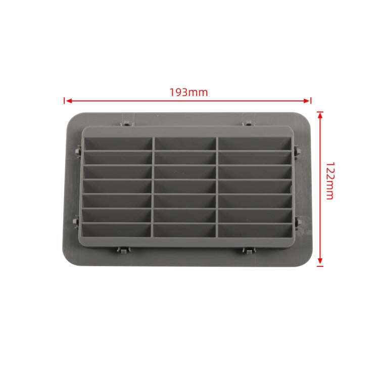 A6787 193x122mm Snap-on RV / Bus Oblique Louver Outlet Panel(Grey)