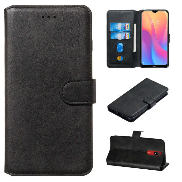 For Xiaomi Redmi 8A / Redmi 8 Classic Calf Texture Horizontal Flip PU Leather Case, with Holder &...