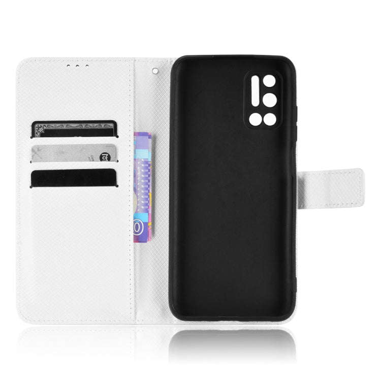 For DOOGEE N40 Pro Diamond Texture Leather Phone Case(White)