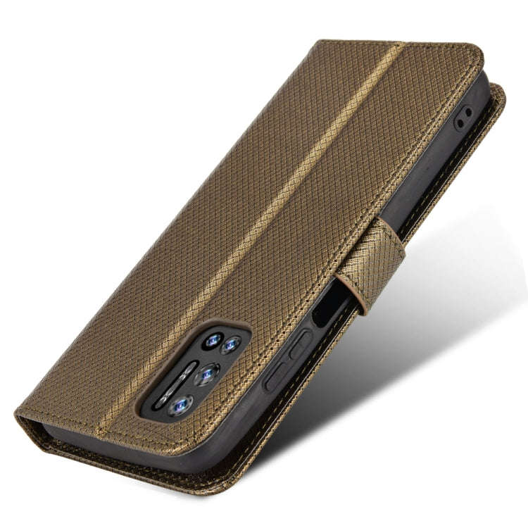 For DOOGEE N40 Pro Diamond Texture Leather Phone Case(Brown)