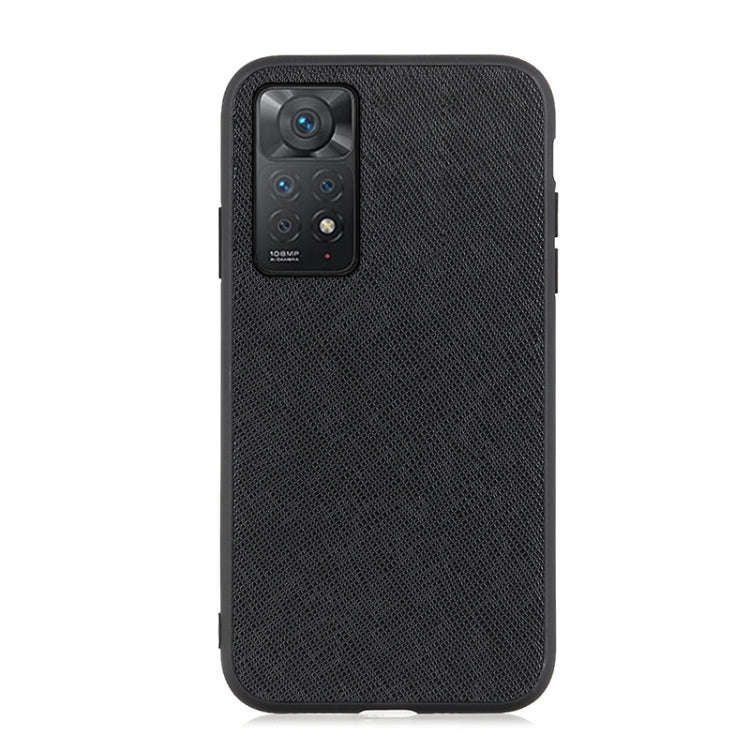 For Xiaomi Redmi Note 11 Pro Global Cross Texture Leather Shockproof Phone Case(Black)