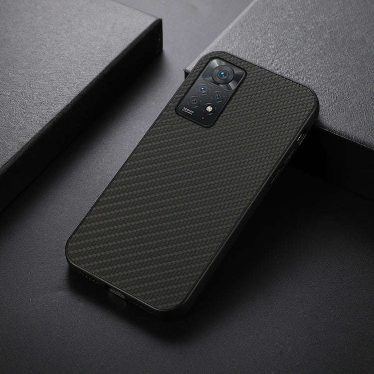 For Xiaomi Redmi Note 11 Pro Global Accurate Hole Carbon Fiber Texture Shockproof Case(Black)