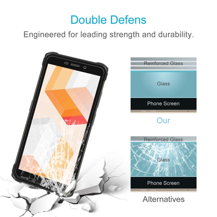 50 PCS 0.26mm 9H 2.5D Tempered Glass Film For Ulefone Armor X10 Pro
