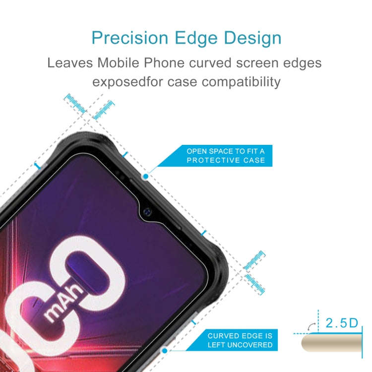 50 PCS 0.26mm 9H 2.5D Tempered Glass Film For Ulefone Power Armor 14 Pro