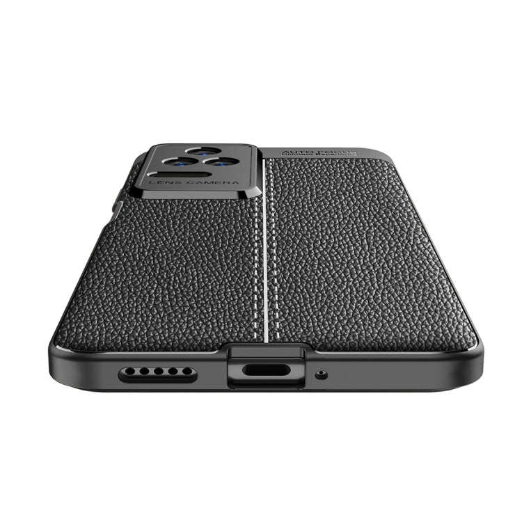 For Xiaomi Redmi K50 Litchi Texture TPU Shockproof Phone Case(Blue)