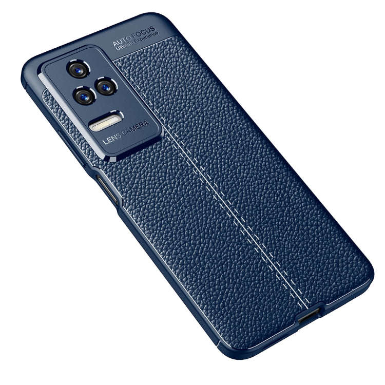 For Xiaomi Redmi K50 Pro Litchi Texture TPU Shockproof Phone Case(Blue)