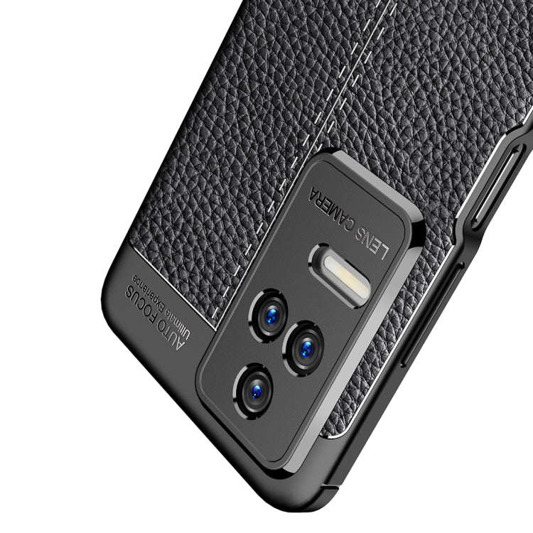 For Xiaomi Redmi K50 Pro Litchi Texture TPU Shockproof Phone Case(Blue)