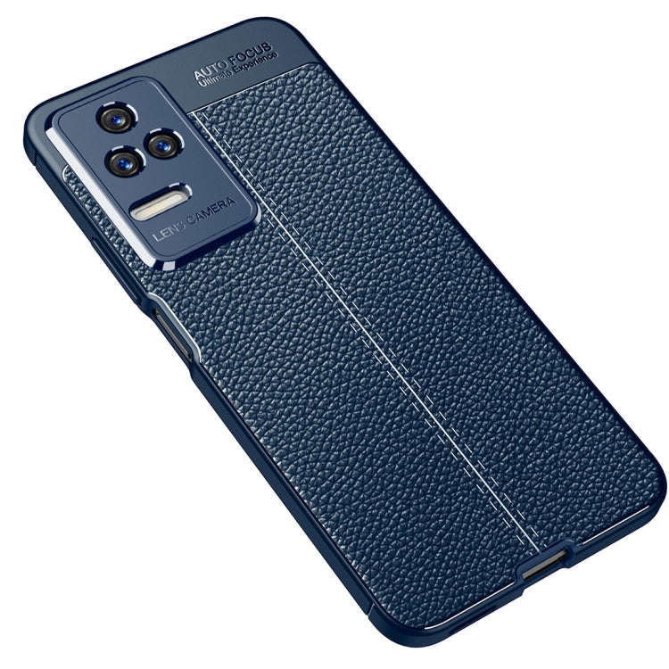 For Xiaomi Redmi K40S Litchi Texture TPU Shockproof Phone Case(Blue)