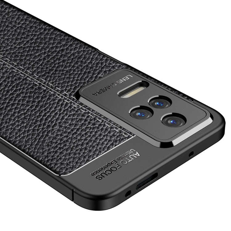 For Xiaomi Redmi K40S Litchi Texture TPU Shockproof Phone Case(Blue)