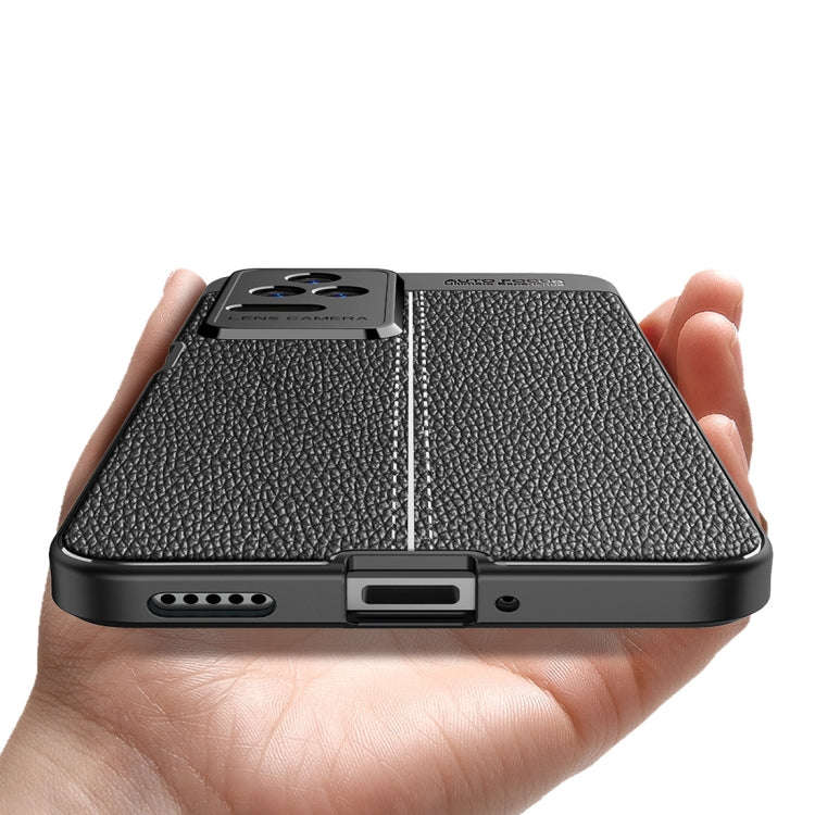 For Xiaomi Redmi K40S Litchi Texture TPU Shockproof Phone Case(Blue)