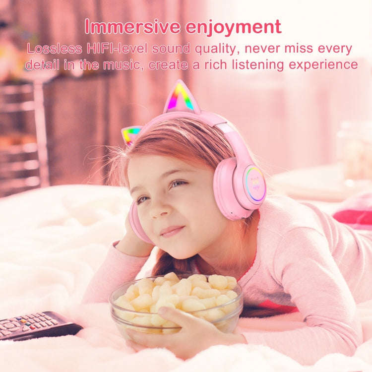 ONIKUMA B90 RGB Lighting Wireless Bluetooth Headphone (Pink)