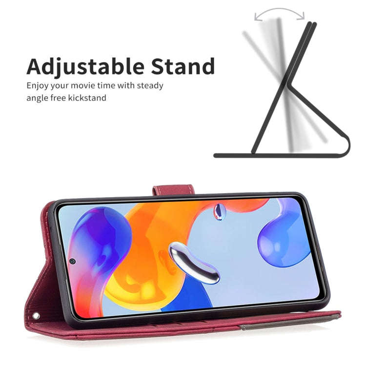 For Xiaomi Redmi Note 11 Pro International Version Rhombus Texture Magnetic Buckle Horizontal Fli...