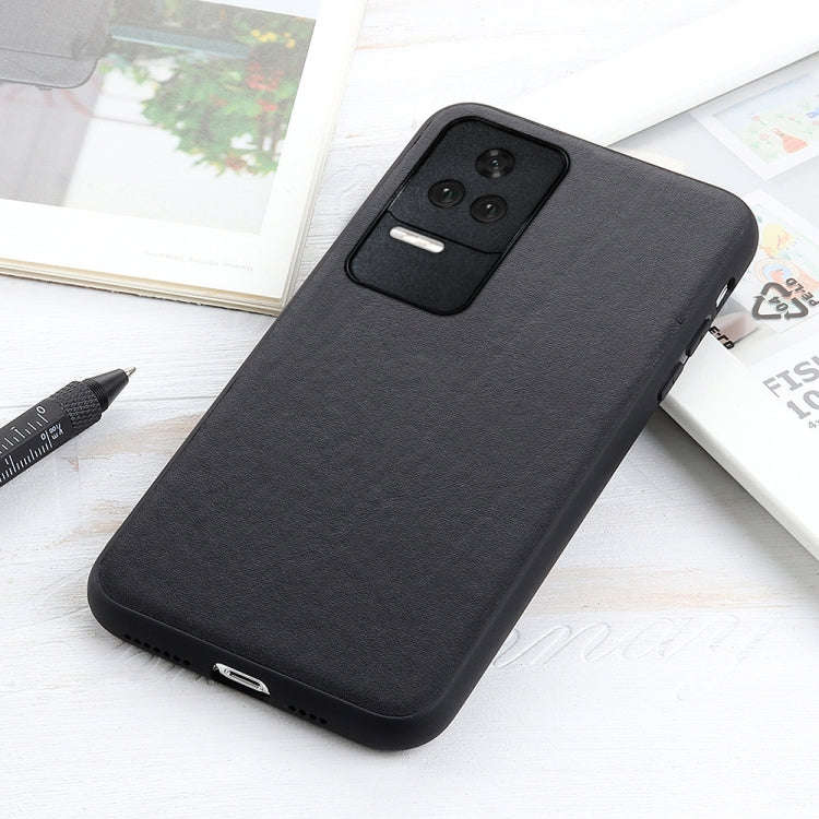 For Xiaomi Redmi K40S 5G Sheep Texture Genuine Leather Shockproof Phone Case(Black)