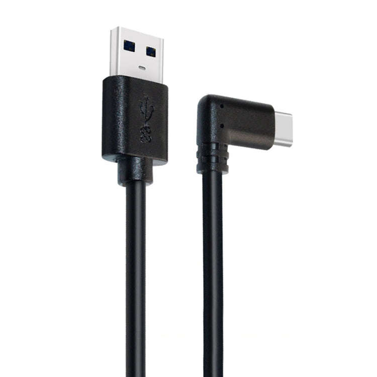 USB Male to USB 3.2 Gen1 Type-C Elbow VR Link Cable For Quest 1 / 2, Cable Length:3m(Black)