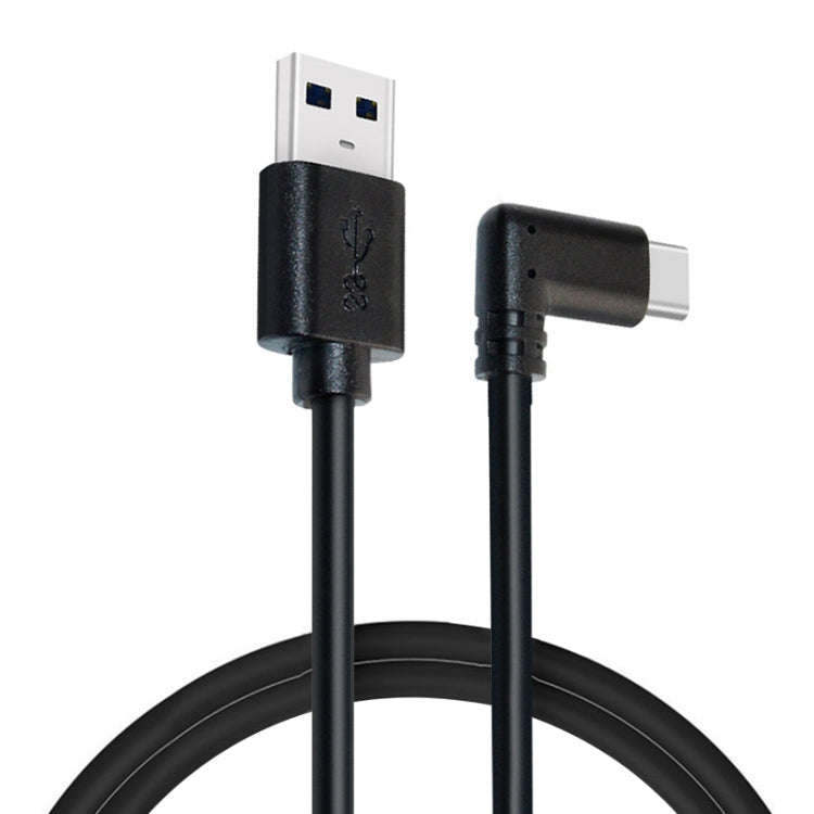 USB Male to USB 3.2 Gen1 Type-C Elbow VR Link Cable For Quest 1 / 2, Cable Length:4m(Black)