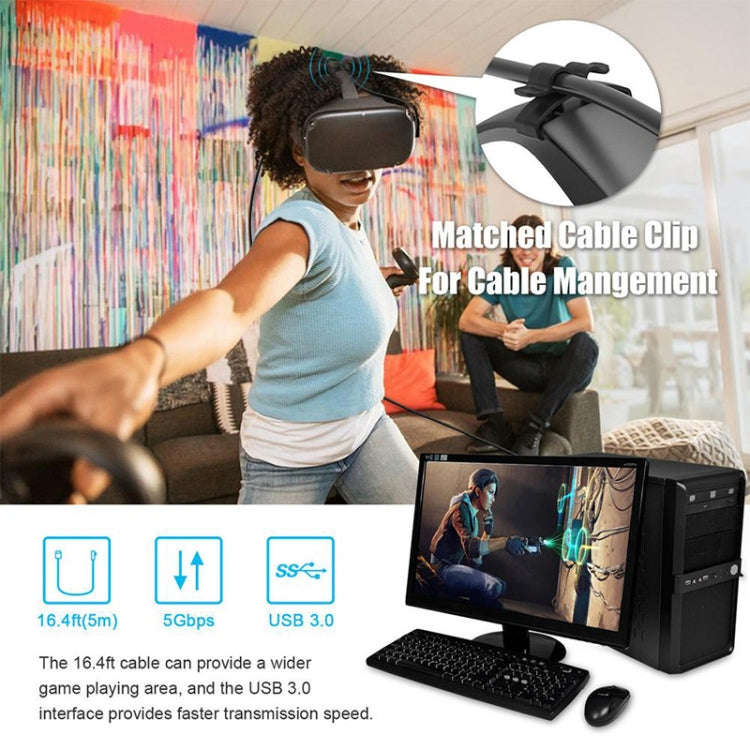 USB 3.2 Gen1 Type-C to USB 3.2 Gen1 Type-C Single Elbow VR Link Cable For Quest 1 / 2, Cable Leng...