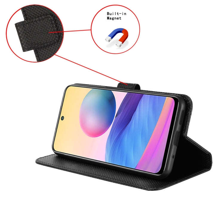 For Doogee S88 Pro / S88 Plus Diamond Texture Leather Phone Case(Black)
