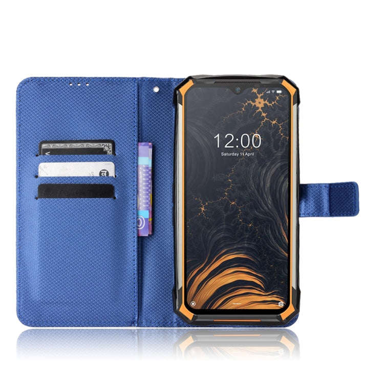 For Doogee S88 Pro / S88 Plus Diamond Texture Leather Phone Case(Blue)